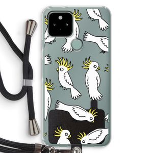 Papegaai: Pixel 5 Transparant Hoesje met koord