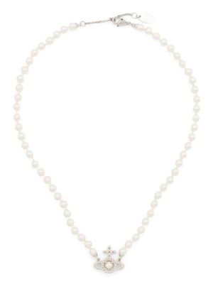 Vivienne Westwood mini collier à perles Bas Relief - Argent