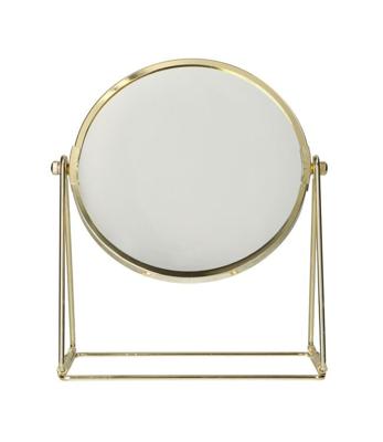 LSP Spiegels Spiegel op frame voet goud 22cm 3x vergrotend