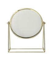 LSP Spiegels Spiegel op frame voet goud 22cm 3x vergrotend