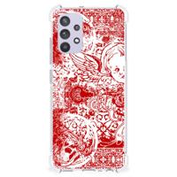 Extreme Case Samsung Galaxy A32 4G | A32 5G Enterprise Editie Angel Skull Rood Extreme Case Samsung Galaxy A32 4G | A32 5G Enterprise Editie Angel Skull Rood