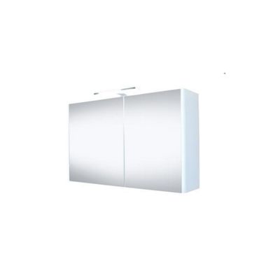 Best-Design "Happy" MDF Spiegelkast + Verlichting 80x60cm Wit