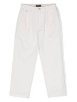 POLO RALPH LAUREN KIDS jean droit à patch logo - Blanc