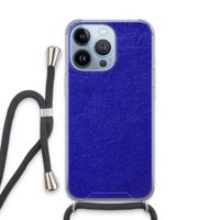 Majorelle Blue: iPhone 13 Pro Transparant Hoesje met koord