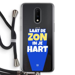 Laat de zon in je hart: OnePlus 7 Transparant Hoesje met koord