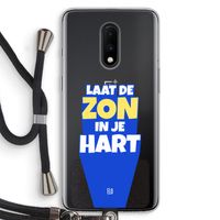 Laat de zon in je hart: OnePlus 7 Transparant Hoesje met koord