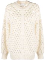 ISABEL MARANT Tane crochet wool-blend jumper - Tons neutres