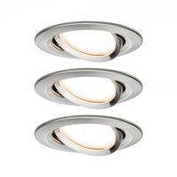 Paulmann 93483 Nova Inbouwlamp Set van 3 stuks LED LED 6 W IJzer (geborsteld) - thumbnail