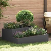 Tuin Bloempot Zwart 100 x 100 x 50 cm Staal