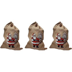 3x Kerst kado zakken 85x55 cm   -