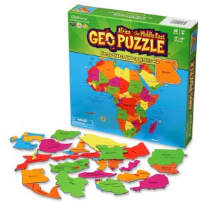 Kinderpuzzel GeoPuzzle Africa and the Middle East - Afrika en het Midden Oosten | GEOtoys