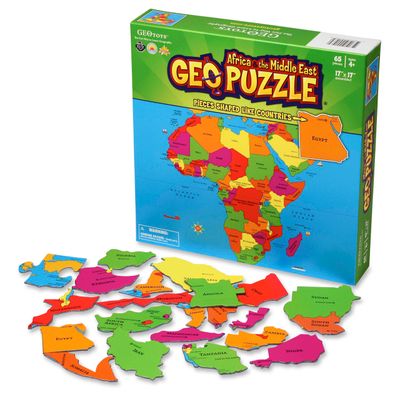 Kinderpuzzel GeoPuzzle Africa and the Middle East - Afrika en het Midden Oosten | GEOtoys