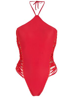 Amir Slama maillot de bain à découpes - Rouge