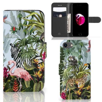 Telefoonhoesje | Met pasjeshouder | voor iPhone 7 | 8 | SE (2020) | SE (2022) Jungle