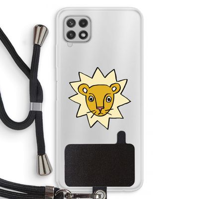 Kleine leeuw: Samsung Galaxy A22 4G Transparant Hoesje met koord