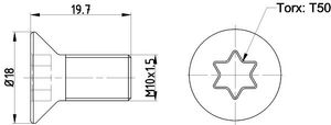 Schroef, remschijf TPM0016