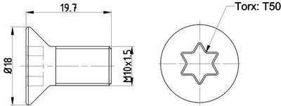 Schroef, remschijf TPM0016