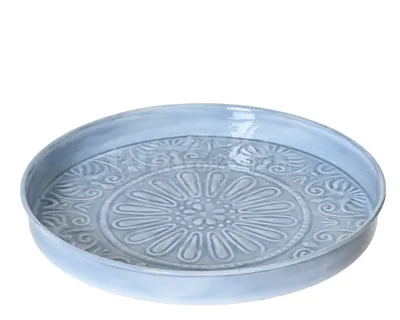 Decoratieschaal Metaal Ø32cm Blauw