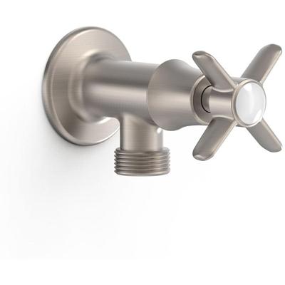 Tres Clasic design hoekstopkraan 1/2" bu x 3/4" bu rvs look
