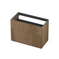 INK - Onderkast 2L A-sym Fin. Gefr. Tbv Greep - 900x450x650 Mm - Ash Grey