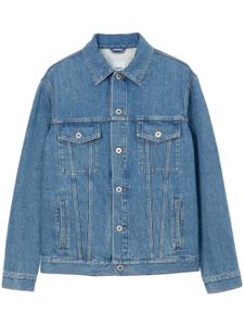 Burberry veste en jean à patch logo - Bleu