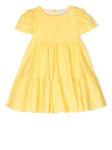 Monnalisa robe à volants superposés - Jaune