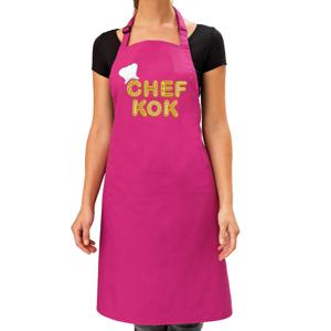 Verjaardag cadeau schort - Chefkok - keukenprinses - roze - Moederdag