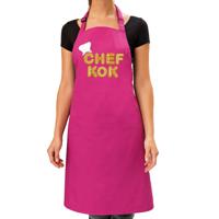 Verjaardag cadeau schort - Chefkok - keukenprinses - roze - Moederdag