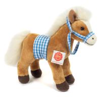 Hermann Teddy Knuffeldier Paard - zachte pluche stof - premium knuffels - lichtbruin - 23 cm   - - thumbnail