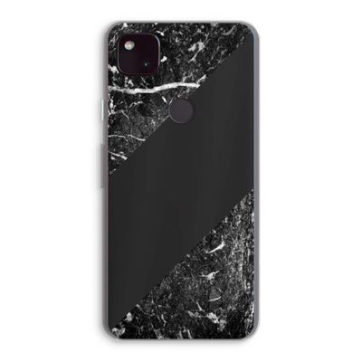 Zwart marmer: Google Pixel 4a 5G Transparant Hoesje