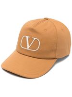 Valentino Garavani casquette en coton à détail VLogo - Marron Valentino Garavani casquette en coton à détail VLogo - Marron