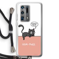 GSM poes: Huawei P40 Pro Plus Transparant Hoesje met koord