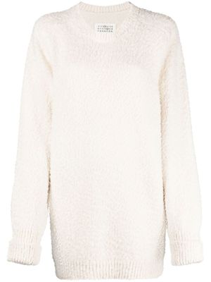 Maison Margiela pull en maille à col rond - Blanc