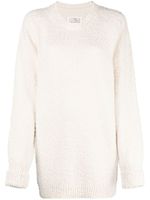 Maison Margiela pull en maille à col rond - Blanc