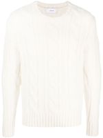 Lardini crew-neck cable-knit jumper - Neutrals