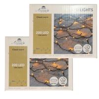 Kerstverlichting Ivy - 2x - 200 led lampjes - warm wit - 1500 cm - lichtsnoer