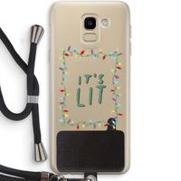 It's Lit: Samsung Galaxy J6 (2018) Transparant Hoesje met koord