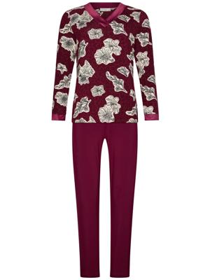 Duurzame wijnrode pyjama Pastunette