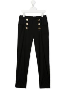 Balmain Kids pantalon à détails de boutons décoratifs - Noir