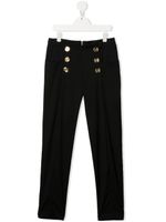 Balmain Kids pantalon à détails de boutons décoratifs - Noir