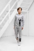 Vingino X Messi Silhouette Trainingspak Kids Grijs - Maat 128 - Kleur: Grijs | Soccerfanshop