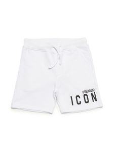 DSQUARED2 KIDS short en coton à logo imprimé - Blanc