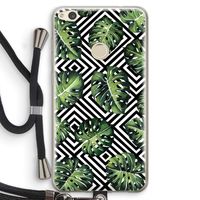 Geometrische jungle: Huawei Ascend P8 Lite (2017) Transparant Hoesje met koord