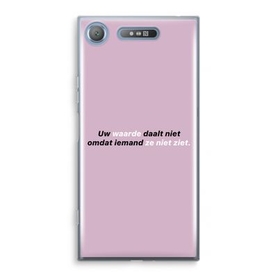 uw waarde daalt niet: Sony Xperia XZ1 Transparant Hoesje