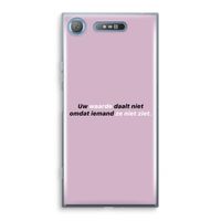 uw waarde daalt niet: Sony Xperia XZ1 Transparant Hoesje