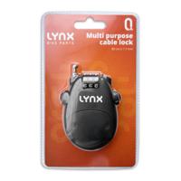 Lynx multifunctioneel kabelslot 80cm - zwart Lynx multifunctioneel kabelslot 80cm - zwart