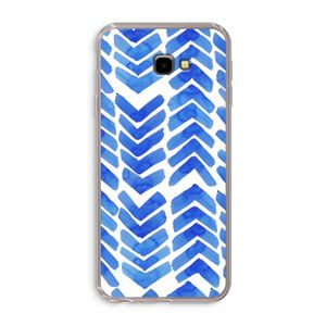 Blauwe pijlen: Samsung Galaxy J4 Plus Transparant Hoesje