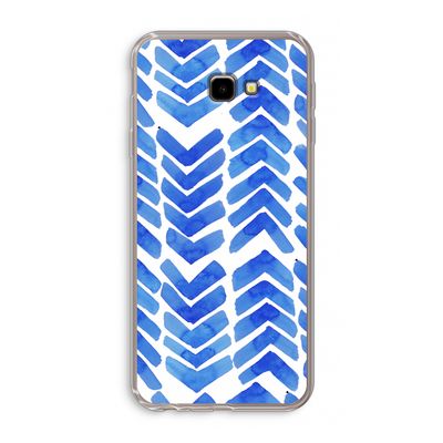 Blauwe pijlen: Samsung Galaxy J4 Plus Transparant Hoesje