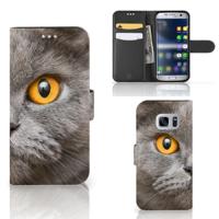 Telefoonhoesje | Met pasjeshouder | Samsung Galaxy S7 Britse Korthaar