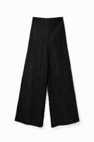 Kanten broek met doorzichtige stukken - BLACK - XS